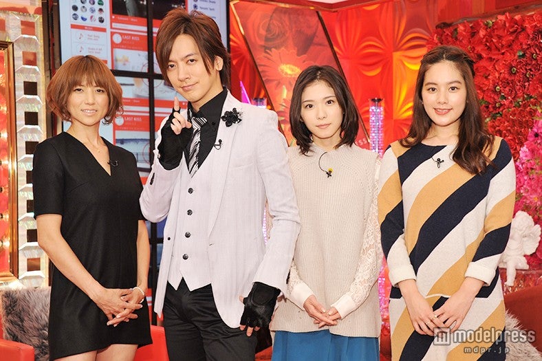 （左から）hitomi、DAIGO、松岡茉優、筧美和子