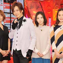 （左から）hitomi、DAIGO、松岡茉優、筧美和子