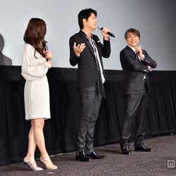 左から:吉高由里子、福山雅治、西谷弘監督
