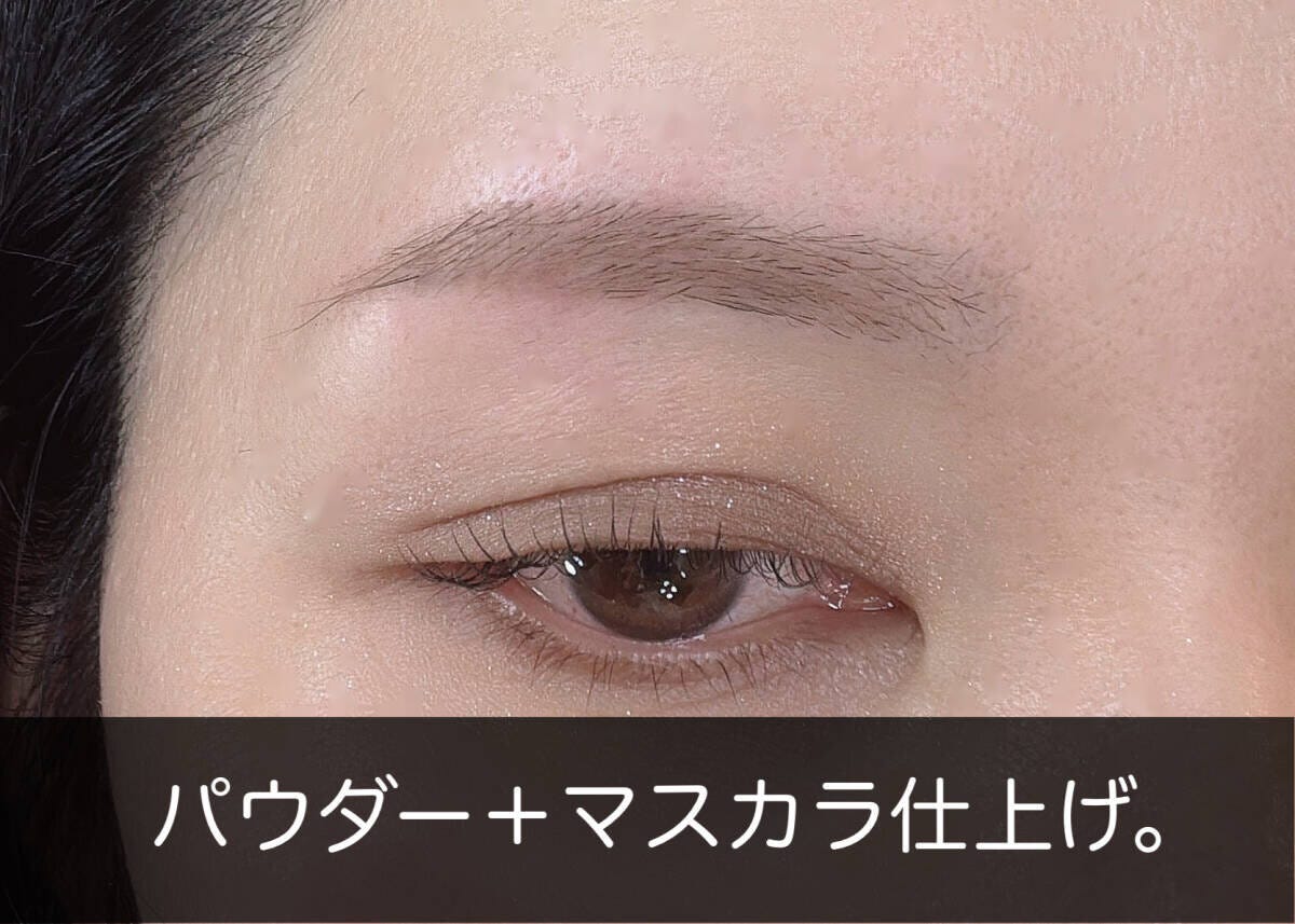 アイブロウパウダー+眉マスカラで仕上げた眉 アイブロウパウダー+眉マスカラで仕上げた眉