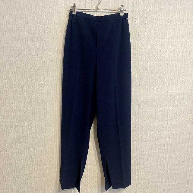 conte　スリットテーパードパンツ　ネイビー