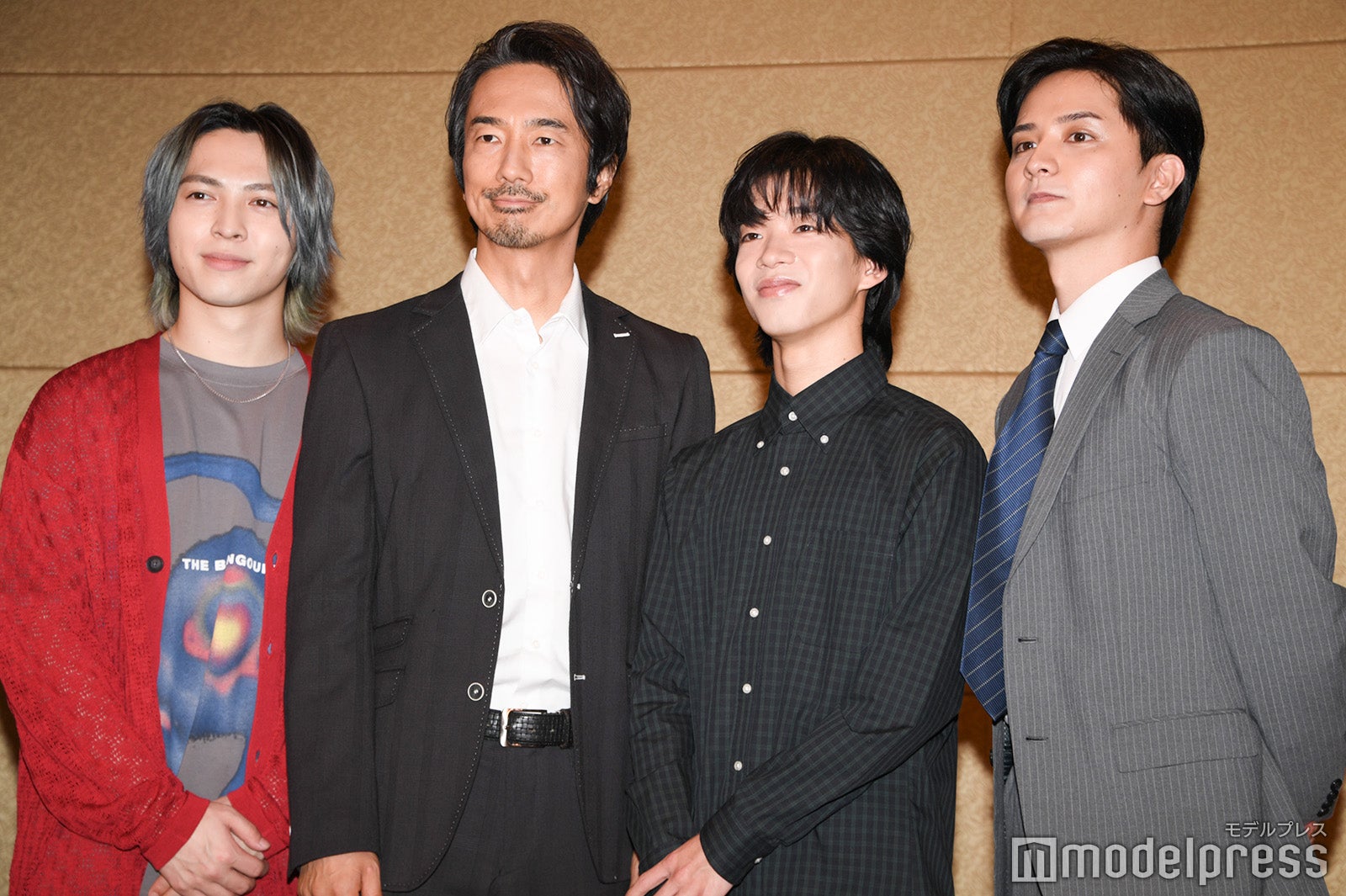 （左から）吉田仁人、眞島秀和、森愁斗、瀬戸利樹（C）モデルプレス