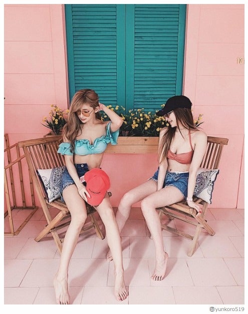 ゆんころ＆坂本礼美、水着姿でセブ島の“まるごとインスタ映え”スポットへ