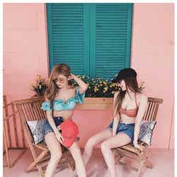 ゆんころ&坂本礼美、水着姿でセブ島の“まるごとインスタ映え”スポットへ