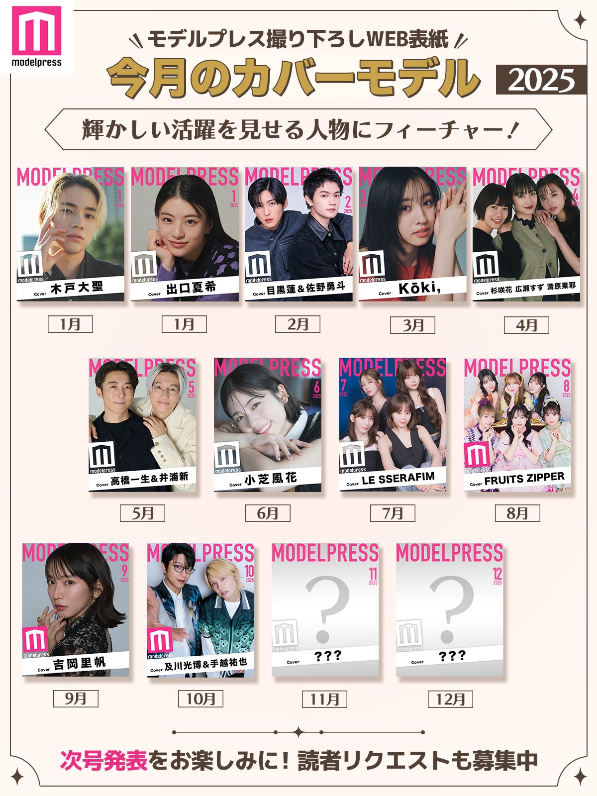 2025年モデルプレス「今月のカバーモデル」（C）モデルプレス