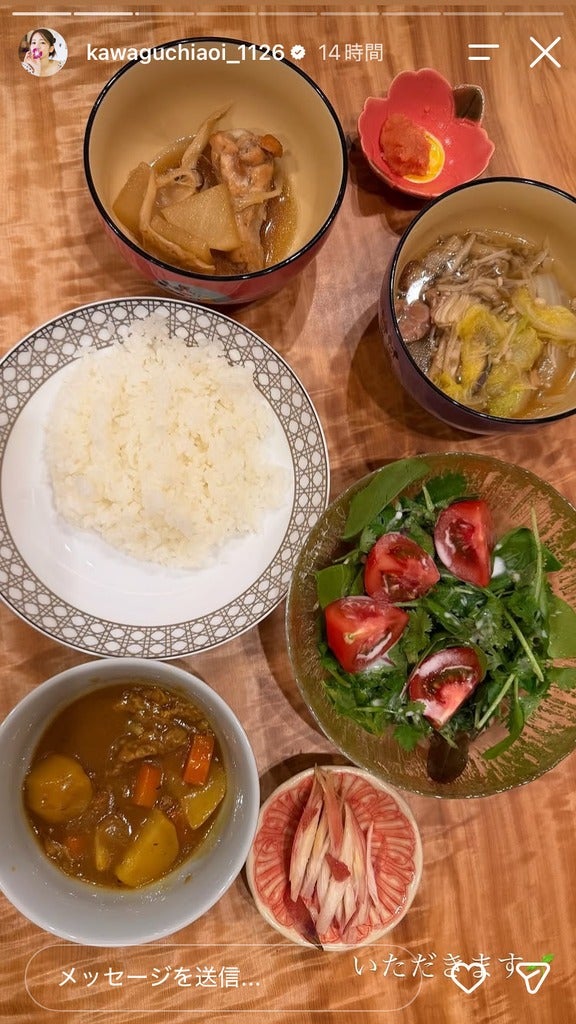 川口葵Instagramストーリーズより