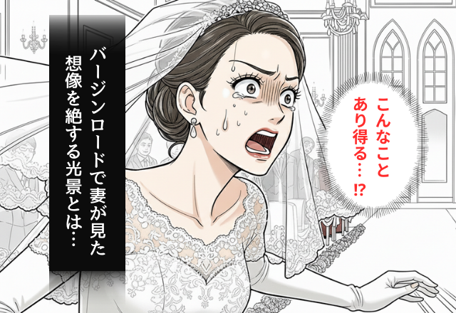 「こんなことあり得るの…」バージンロードで妻が”想像を絶する光景”を見て青ざめた話