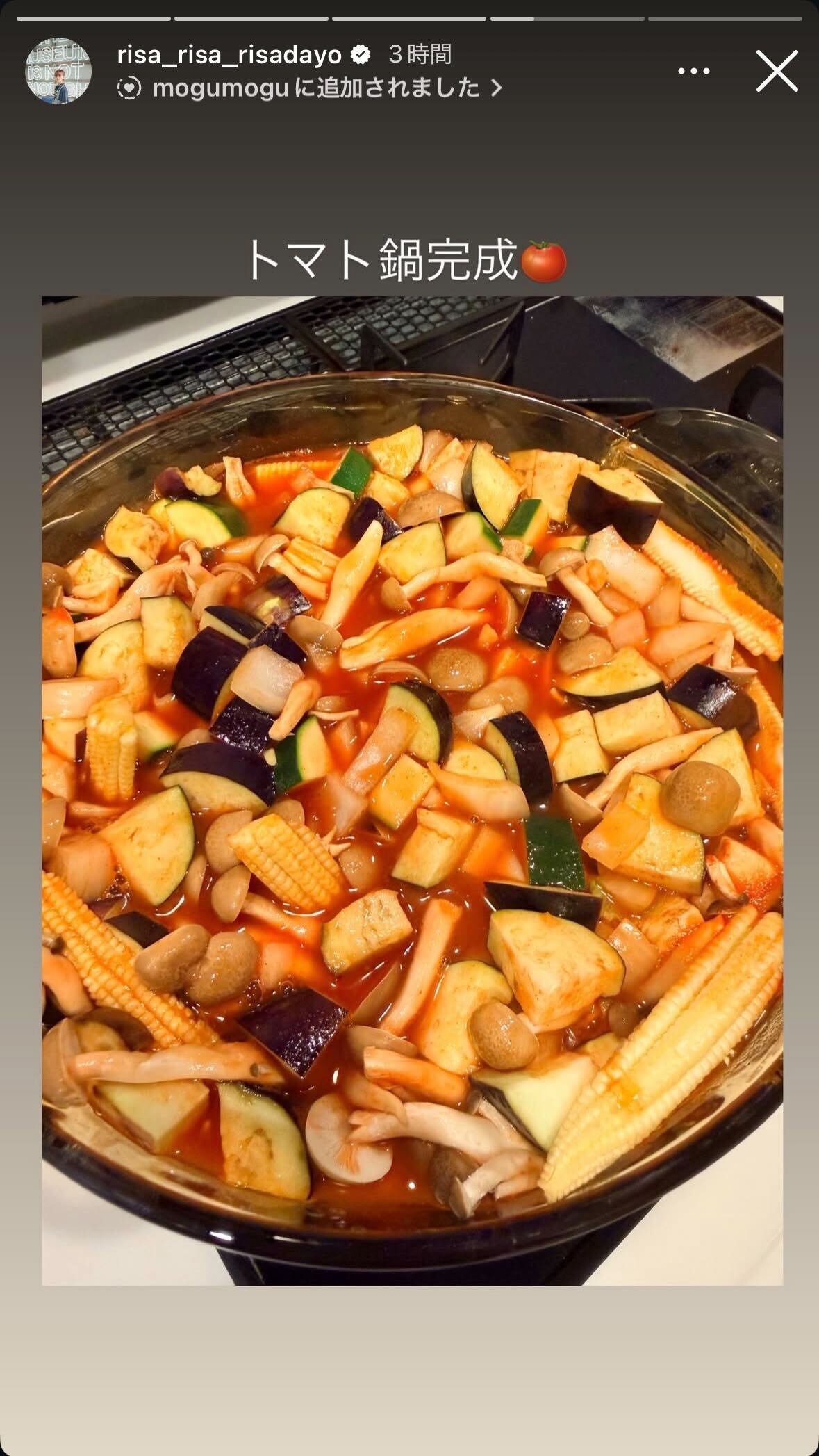 新垣里沙Instagramストーリーズより