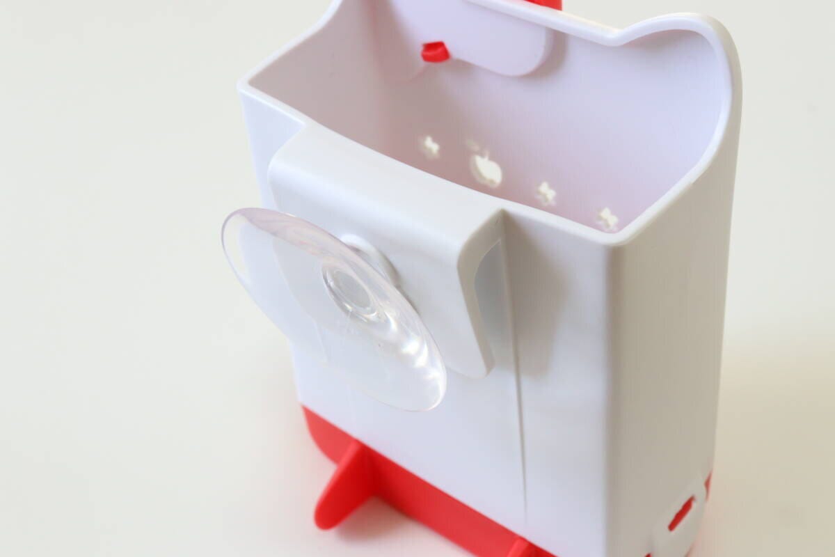 ダイソーの吸盤キッチンポケットK／Tリボンの裏側