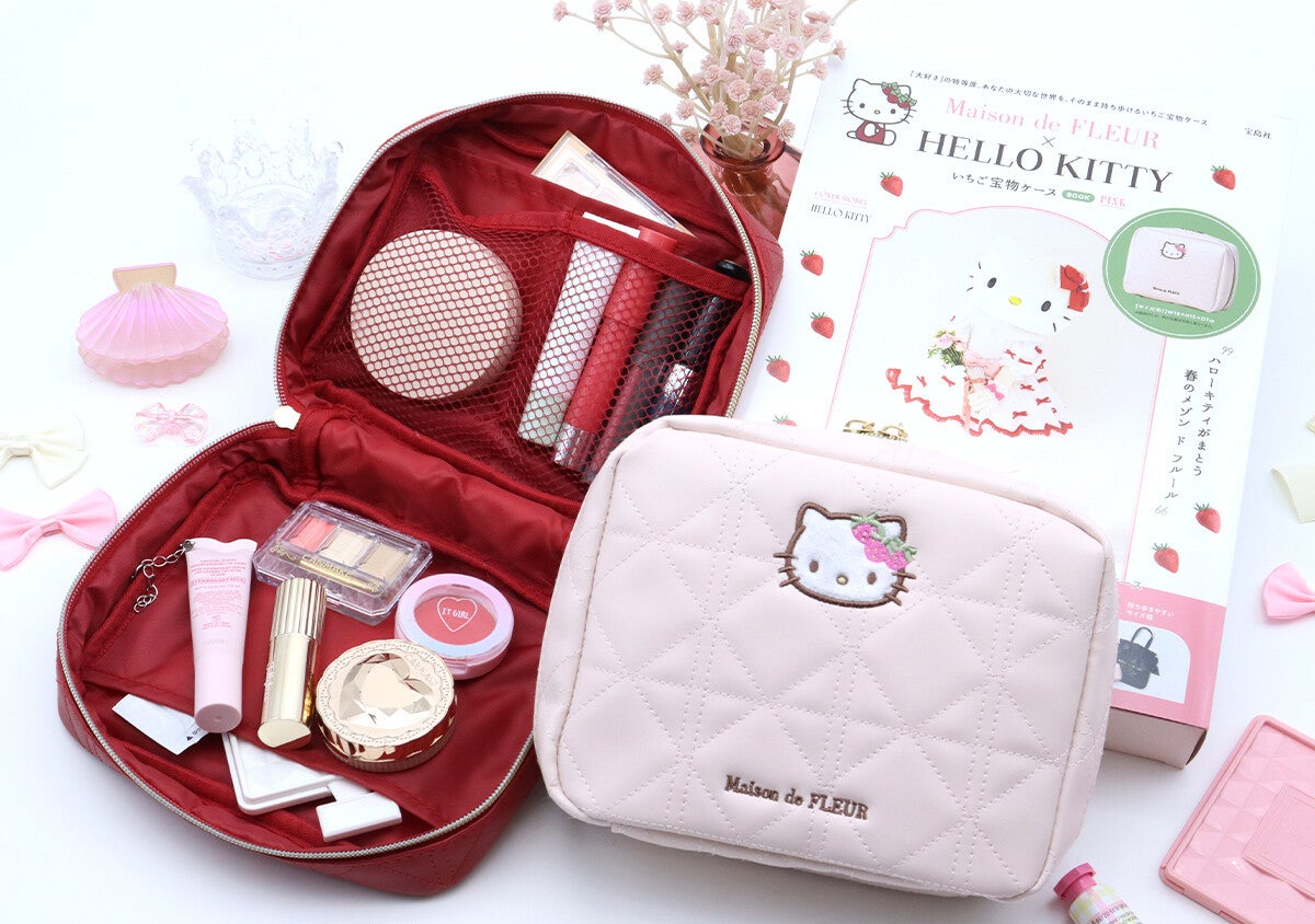 めっちゃ可愛い付録あった♡色違いで揃えたい！人気ブランド×ハローキティコラボの高見えポーチ
