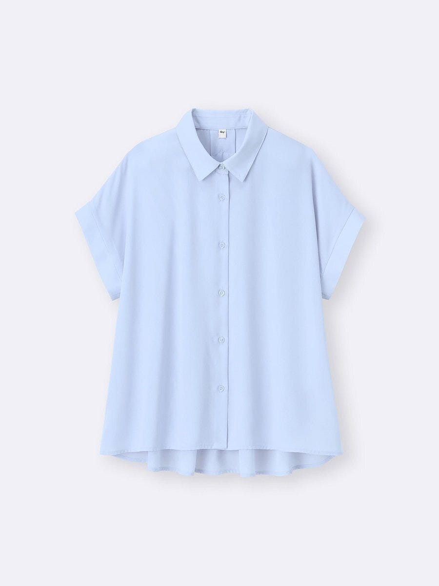 GUのドレープフレアシャツ