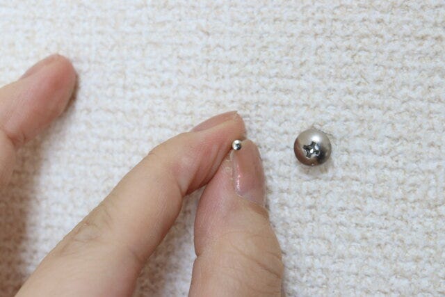 セリアの悪目立ちしないネジ替わりピン　4P