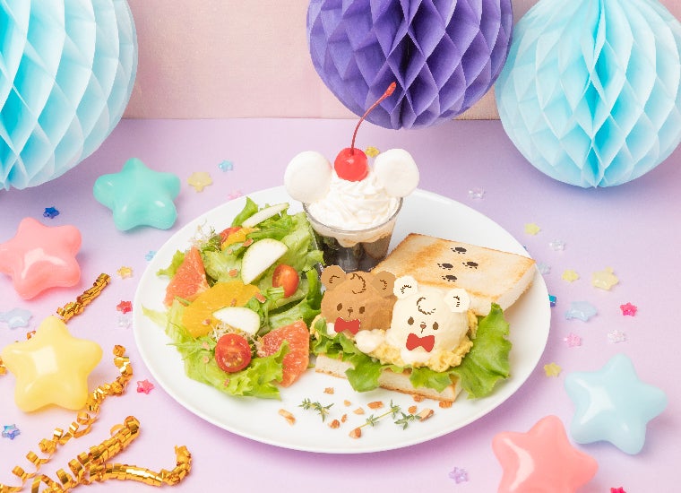 Kumalino とある森のカフェのオープンサンド税込1,760円（C）2023 SANRIO CO．，LTD．APPROVAL NO．L638832