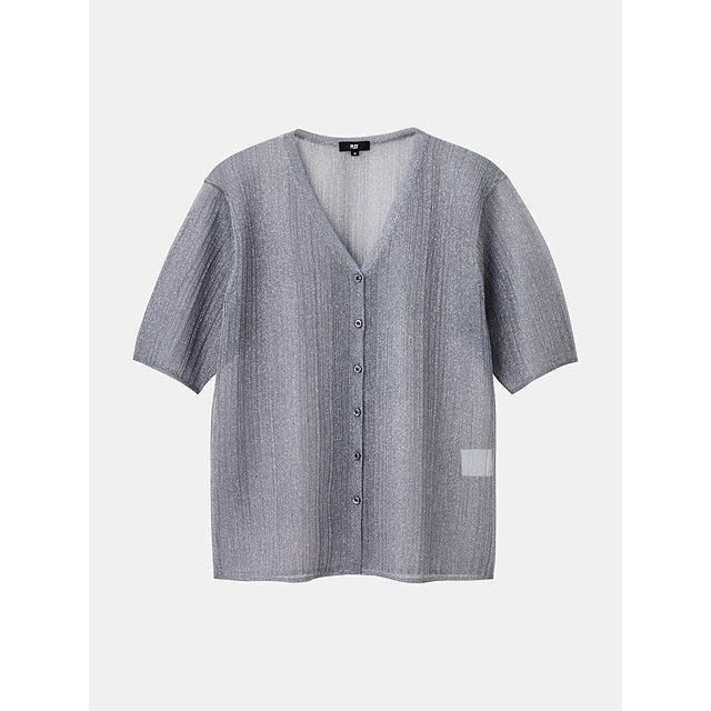 PLST グリッターシアーカーディガン PLSTのグリッターシアーカーディガン