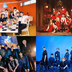 （上段）BTS（C）BIGHIT MUSIC、TWICE（C）ワーナーミュージック・ジャパン、（下段）NCT 127（C）SM Entertainment、ATEEZ（C）KQ Entertainment