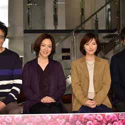 （左から）村上弘明、若村麻由美、田中麗奈、青柳翔