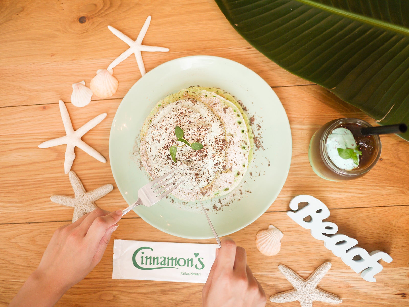 チョコミントパンケーキ／画像提供：シナモンズレストラン