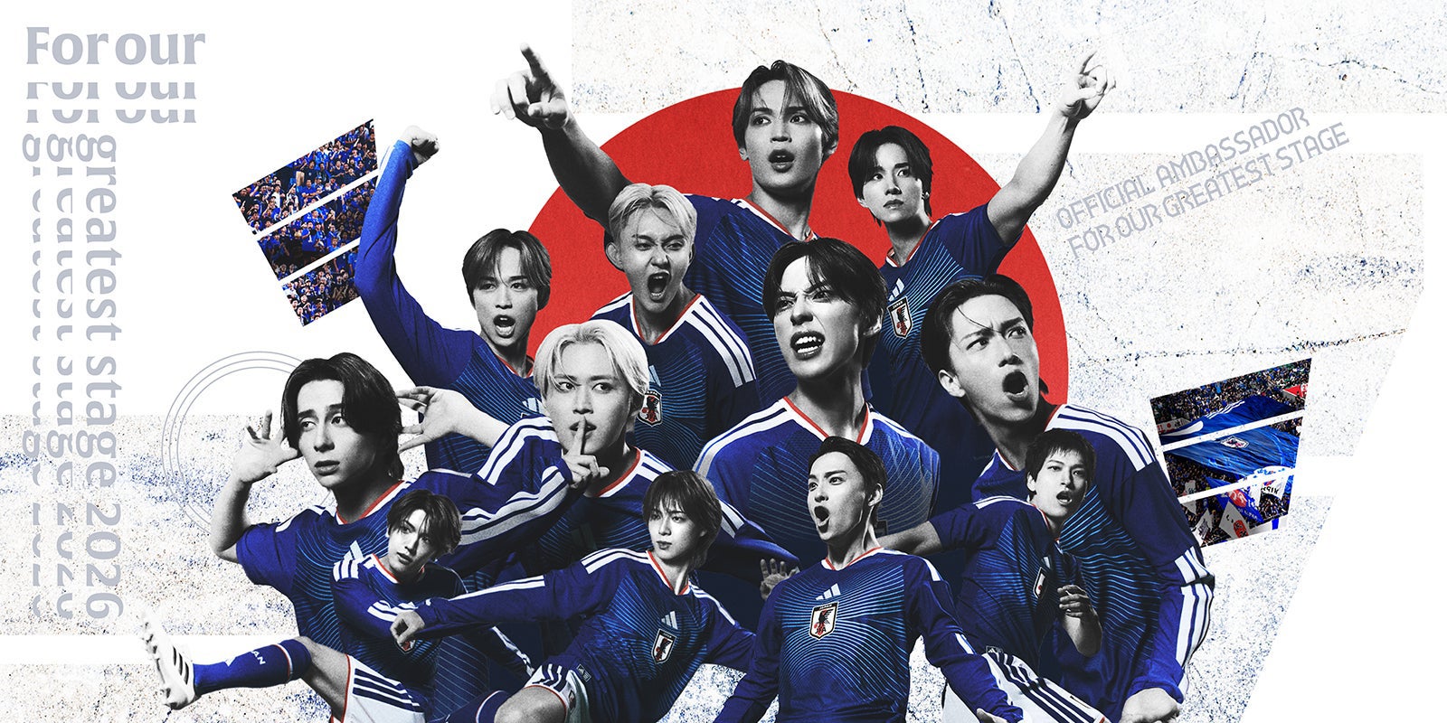 日本代表　ポスター JFA、日本代表アンバサダー「JI BLUE」キービジュアル変更発表 新