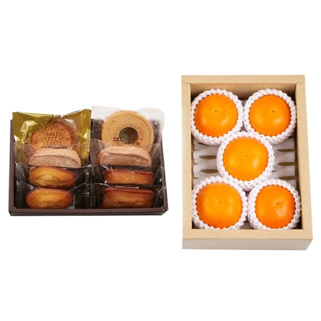 シャトレーゼ　石和の富有柿と焼き菓子詰合せ　セット内容