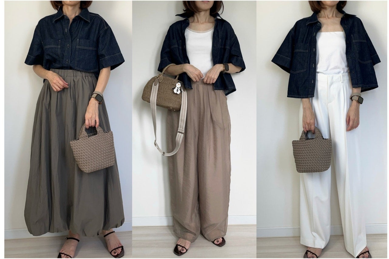 【ユニクロ】1,290円で夏から秋まで！ 「デニムボクシーシャツ」が着回しに優秀