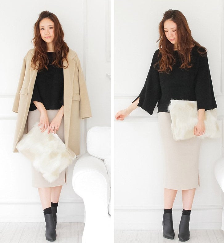 リブニット袖スリットトップス「Re:EDIT by GALSTAR」3,198円（税込）／画像提供：Re:EDIT by GALSTAR