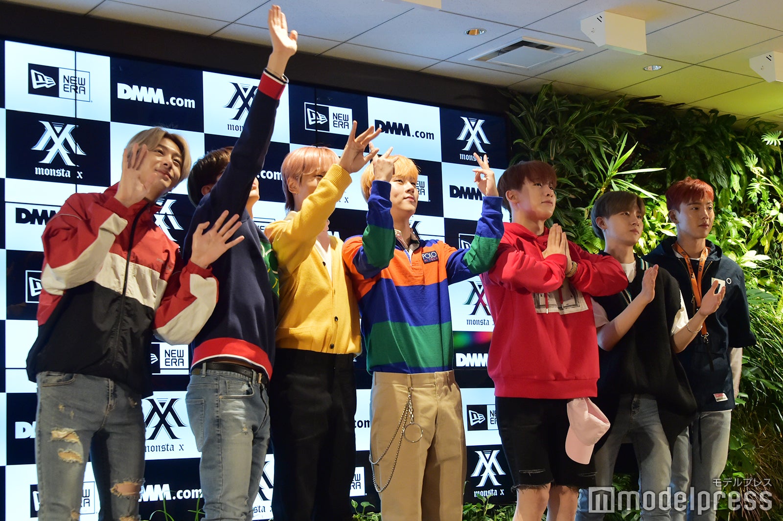 MONSTA X（左から：ヒョンウォン、キヒョン、ミニョク、ジュホン、ウォノ、I.M、ショヌ） （C）モデルプレス