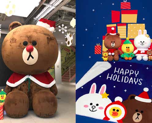 写真映えする約3mの“メガブラウン”も登場 LINE FRIENDSのクリスマス仕様が可愛い!