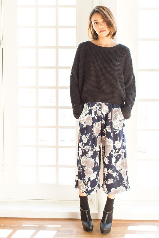 クロップド丈ガウチョパンツ「Re:EDIT by GALSTAR」1,398円(税込)/画像提供:Re:EDIT by GALSTAR