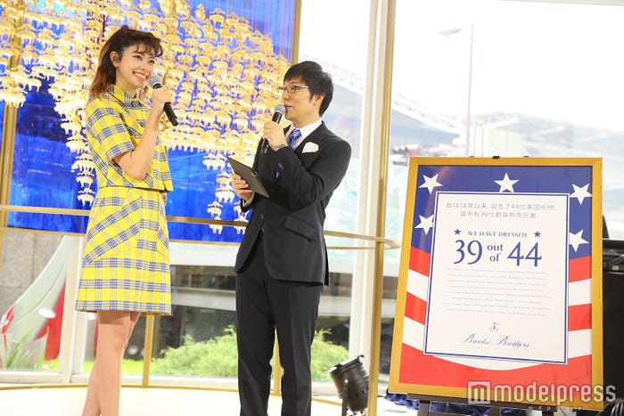 イベントに登場した森星