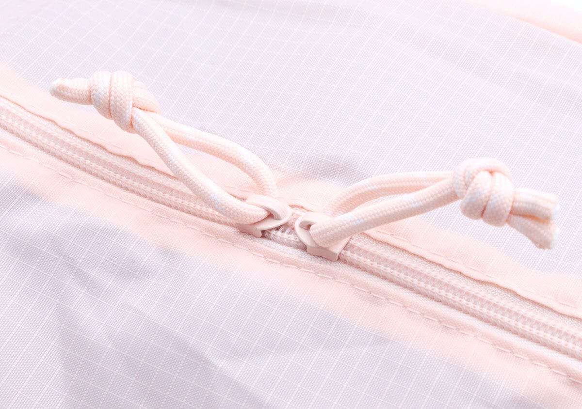 Coleman撥水ボストンバッグピンク編み紐引き手