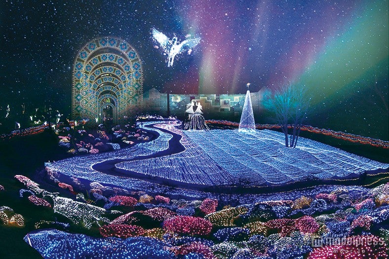 100万球の光が圧倒、関西最大級イルミネーションイベントにマッピング初登場