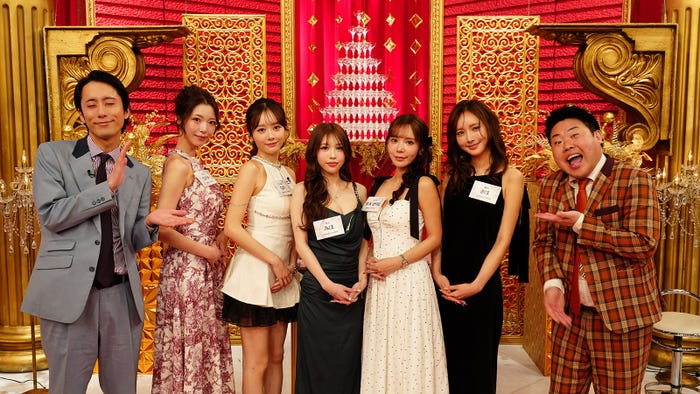 (左から)細田祥平、なのか、なの、みほ、桜木せりな、きほ、松村祥維(提供写真)