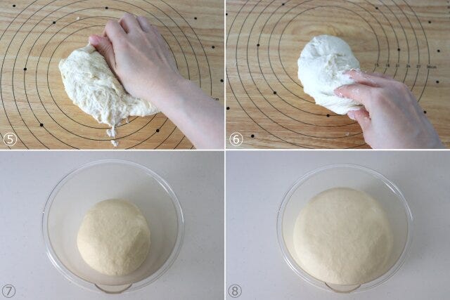 パン生地を作る　捏ねて発酵させる