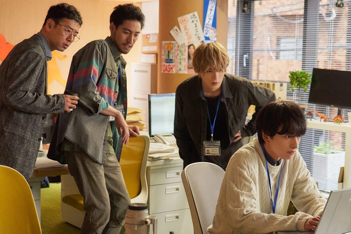 大浦龍宇一、小柳友、山中柔太朗、木村慧人 「飴色パラドックス」第3話より(C)「飴色パラドックス」製作委員会・MBS