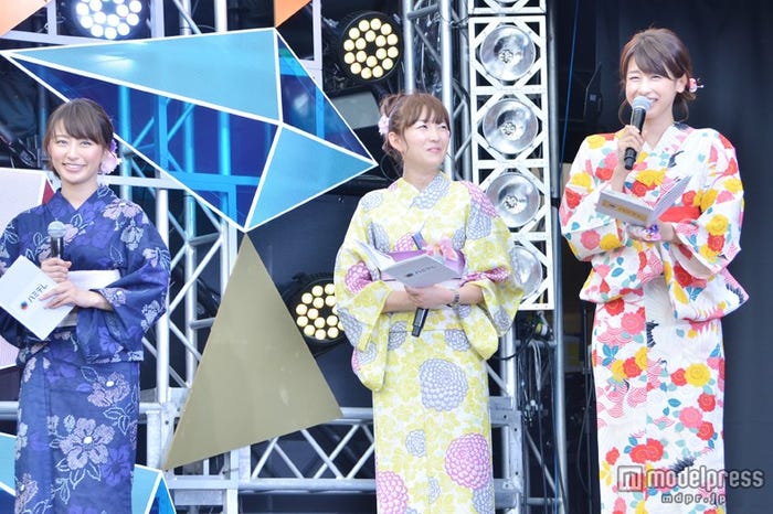 【左から】枡田絵理奈アナ(TBS)、狩野恵里アナ(テレビ東京)、加藤綾子アナ(フジテレビ)