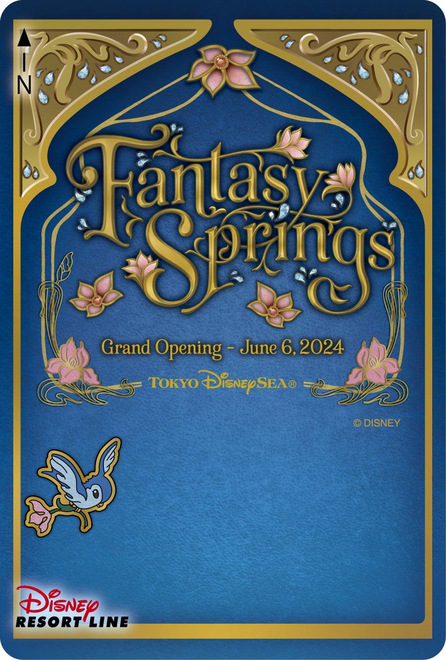 ディズニーリゾートラインでは、4月8日（月）から「ファンタジースプリングス」のロゴをデザインしたフリーきっぷが登場（C）Disney