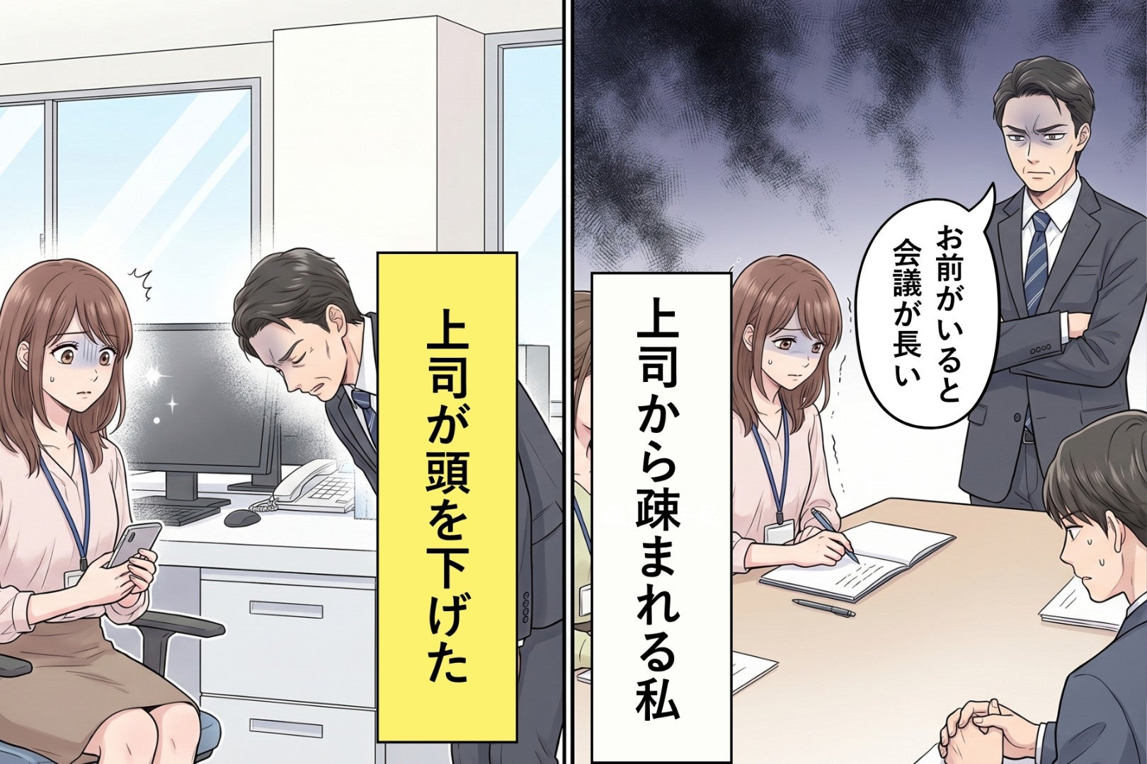 「お前がいると会議が長い」と疎まれる私→プロジェクト大失敗の日、上司が頭を下げた