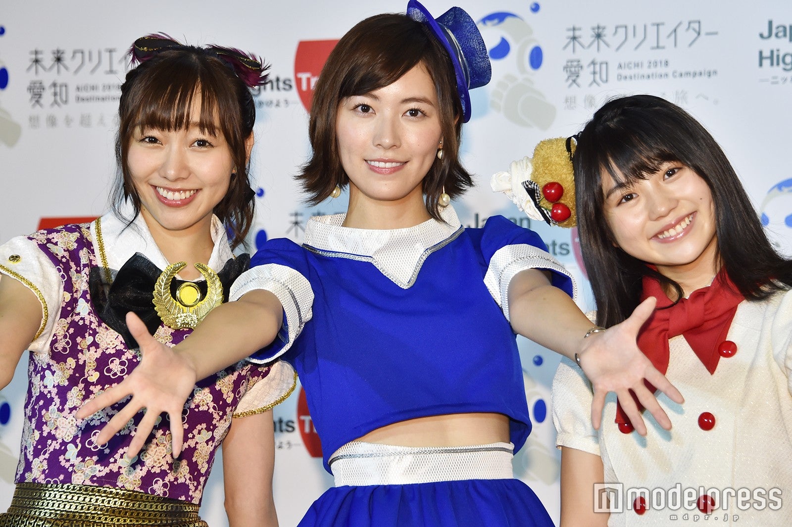 イベントに登壇したSKE48須田亜香里、松井珠理奈、小畑優奈 （C）モデルプレス