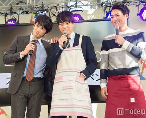 三代目JSB山下健二郎、人気No.1シーン生再現でファン悲鳴 with 町田啓太&八木将康?で“ブルゾンちえみ風”決めポーズ
