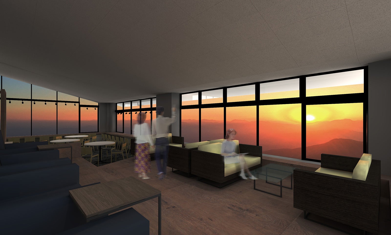 ソファー席／画像提供：株式会社北志賀竜王