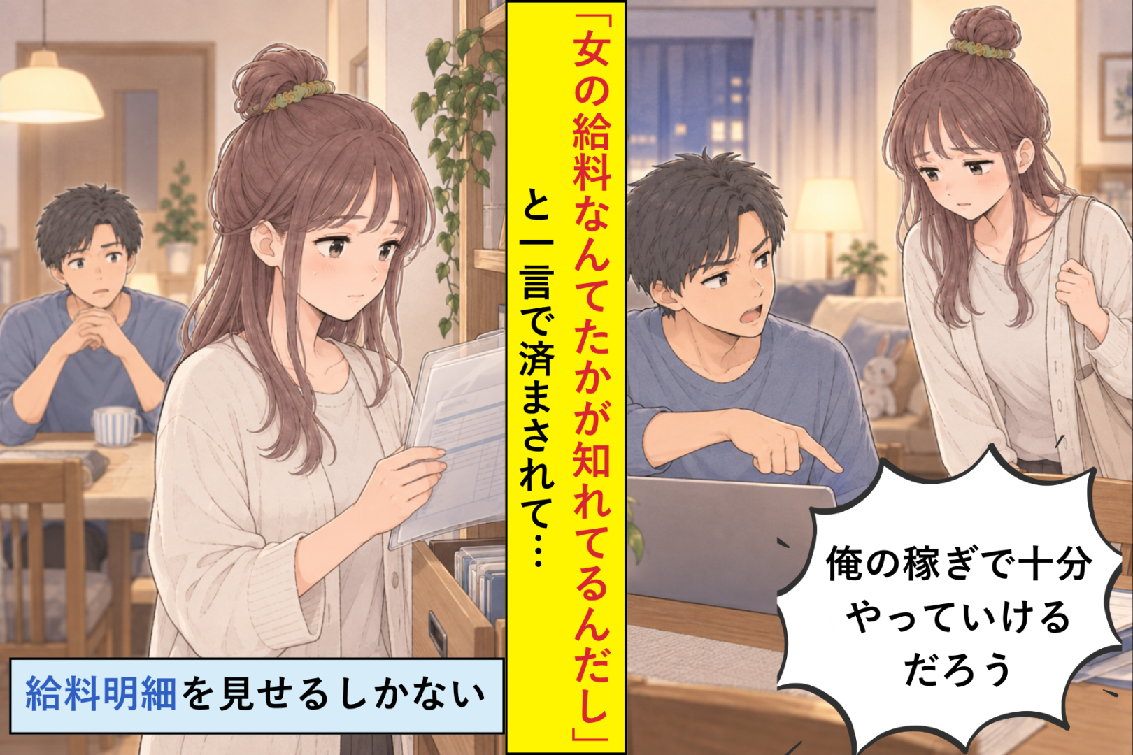 「中途半端に働くくらいなら家にいて」と言う夫→私の給料を一度も聞いたことがありませんでした