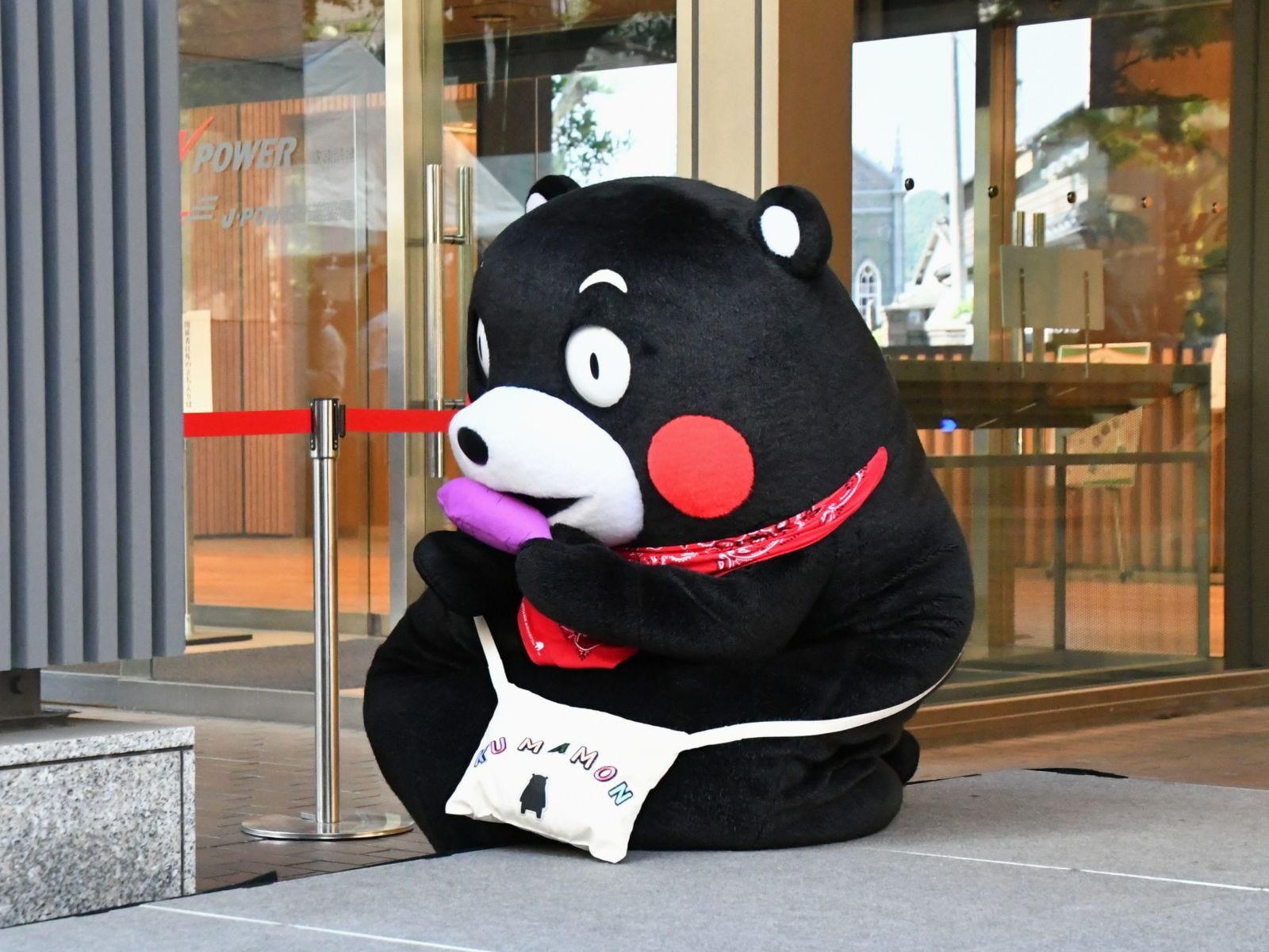 ふくらんだサコッシュには……＝11月20日、東京都中央区