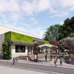 左:劇場A エントランス/中央:多目的スペース/画像提供:クールジャパンパーク準備株式会社