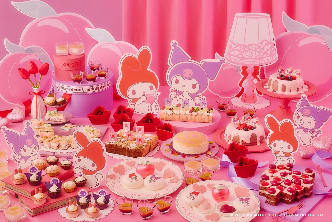 京都府内ホテル初「マイメロディ＆クロミのもっと桃気分Peach Sweets Buffet」開催！“かわいい”が詰まったピーチテイストのスイーツビュッフェ♡