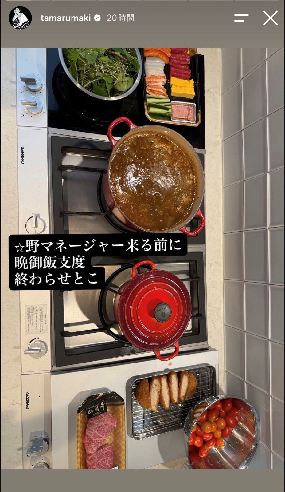田丸麻紀Instagramストーリーズより