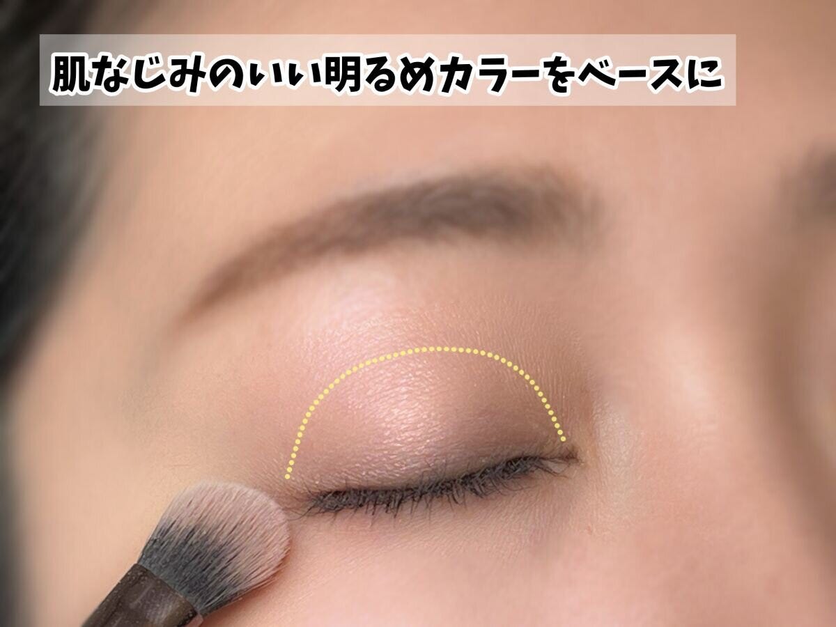 明るめカラーをベースに塗る