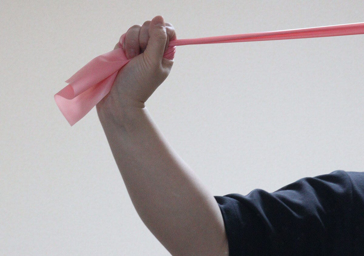 ストレッチバンド（150cm）　肩まわりのストレッチ