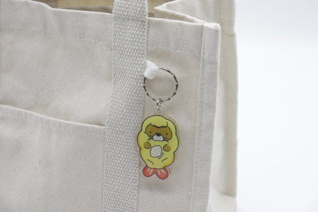 アクリルキーホルダー（エビフライ）　使用例