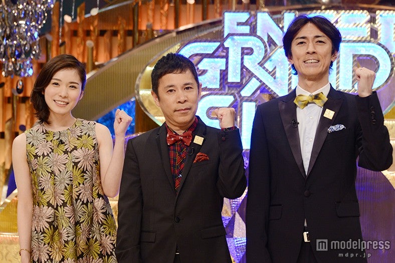 （左から）松岡茉優、岡村隆史、矢部浩之