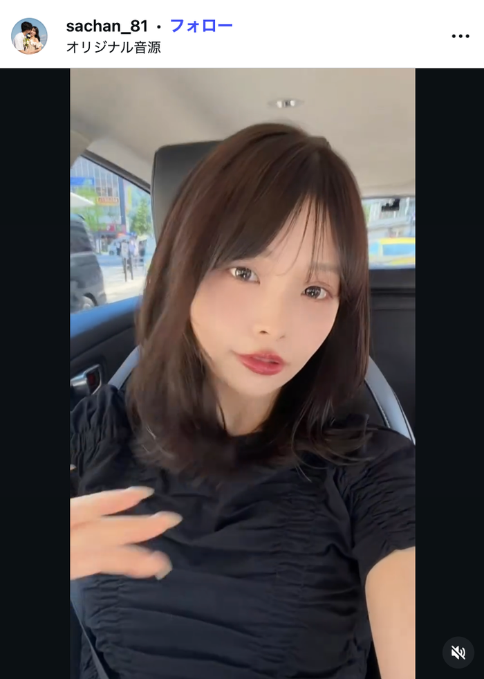 ヘアカット後のさな/さなInstagramより
